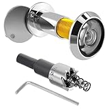 QZKJQDD Türspion, 220° Weitwinkel Optische Glaslinsen, Bohren Mit Tür Spion Ø 16mm, Ring...