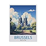 PGCKSK 5D Diamond Painting，Brüssel, Belgien，DIY-Stickerei, runder Diamant-Kreuzstich,...