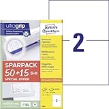 AVERY Zweckform 6604 Universal Etiketten (100 plus 30 Klebeetiketten extra, 210x148mm auf A4,...
