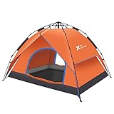 ZYLifemagic Pop Up Camping Zelt 4 Personen Familie Doppelschicht Outdoor Zelt Tragbares Instant Zelt...