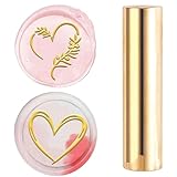 craspire Wachssiegelstempel Mit Musterkopf Aus Messing 15mm Mini Herzgravur Vintage Griff Für...