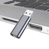 USB-auf-3,5-mm-Klinken-Audio-Adapter – Externe Soundkarte | Externe USB-Soundkarte...