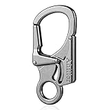 Ahiller Karabiner Schlüsselring Clip, 3 Zoll Zinklegierung Doppelte Verriegelung Schlüsselbund...