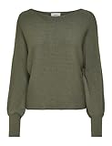 ONLY Damen Kurzer Strickpullover | Knitted Basic Stretch Sweater | Langarm Shirt U-Boot ONLADALINE,...