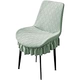 Esszimmerstuhlhussen mit niedriger Rückenlehne, elegante Stretch-Schonbezüge für armlose...