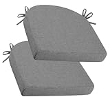 2er Set Stuhlkissen, 45x45 cm Stuhlkissen für draußen, Sitzkissen Stuhl 5cm dick,Anthrazit -...