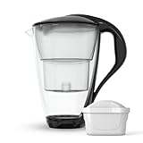 Dafi Crystal Wasserfilterkanne aus Glas 2L, Wasser Filtersystem zur Reduzierung von Kalk, Chlor,...