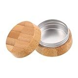 Cabilock Mini Bambus Lippenbalsam Behälter Nachfüllbarer Aluminium Tiegel für Creme Lotion...