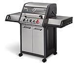 Enders® Gasgrill MONROE PRO 3 SIK TURBO, 3-Edelstahlbrenner, Seitenkocher, Infrarot-Backburner,...