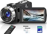 Delmodes 8K 64MP Videokamera Camcorder 18X Digitalzoom IR Nachtsicht Vlogging Kamera, 3,0 Zoll UHD...