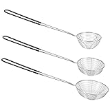 Ferleiss 3-teiliges Set aus runden Hot Pot Sieb - Edelstahl Asiatisch Shabu-Shabu-Shabu-Shabu-Shabu...