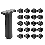 WOTOR Wein Vakuumpumpe mit 20 Stopfen, Weinflaschenverschluss, Weinkonservierer, wiederverwendbarer...