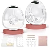 Lulia Milchpumpe, Tragbare Abpumpen Muttermilch, Doppelmilchpumpe Elektrisch, Starke Absaugung,8...