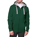 HRM Herren Hooded Jacket I Premium Kapuzenpullover Herren mit Kontrast-Innenfutter I Basic Hoodie...