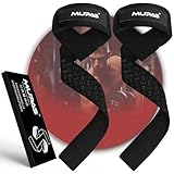 MUPAS Zughilfen für Krafttraining & Bodybuilding (gepolstert) – Profi Lifting Straps 58.5cm...