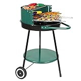 Tragbarer Grillherd, BBQ-Grill, Holzkohlegrill, Grillwagen, mit Rädern, zum Kochen im Garten im...