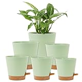 Homeuouz 6 Packs Blumentopf Selbstbewässernd, 20.3/17.8/16.5/15.2/14/12.7cm Pflanzentopf mit...