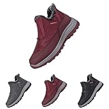 Herren Winterstiefel Gefüttert Wasserdicht, Herren Winterboots Leder Pu Snowboots Warm...