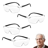 Lupenbrille Für Brillenträger, 4 Stück Vergrößerungsbrille Mit 3X, 5X, 8X, 10x, Brillenlupe...