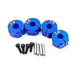 MQAIBENG 1 Satz Aluminium-Radsechskant 5/6/7 mm Dicke, 12 mm Antriebsnabe mit Passschrauben for RC...