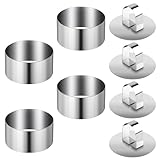 4 Stk Dessertringe und Speiseringe Set, Servierringe, Anrichteringe, Edelstahl Kuchenringe Set, 8cm...