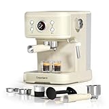 Empstorm Espresso Siebträgermaschine mit Milchaufschäumer, 20 Bar Espressomaschine mit...