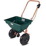 Gardebruk® Streuwagen 20 L Streumenge einstellbar XXL Luftreifen - Saatgutstreuer Streuer für Salz...