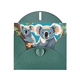 Zwei Happy Koalas gemusterte Geburtstagskarten für Hochzeit, Party, Einladungen, Dankeskarten,...