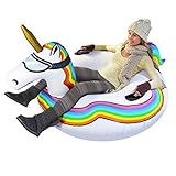 GoFloats Unisex-Adult ST-UNICORN-01 Winter Snow Tube-Einhorn-Der ultimative Schlitten & Rodel, One...