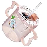 IWOWHERO Milchbecher Babywasserflasche Babytasse -Strohflasche Kinderwasserflasche trinkflasche für...