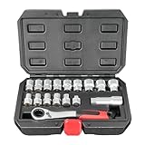 Schraubenschlüssel- und Steckschlüssel-Set, Antriebssteckschlüssel-Set mit Ratsche – kompaktes...
