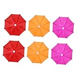 LRXIYODE 6 Stück Teiliges Mini Spielzeugschirm Reine Farben Stabile Dekoration für Puppenhaus...