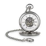 Hermann Jäckle Stilvolle Klassische Taschenuhr Bayreuth mit Handaufzug Skelettwerk | Mineralglas |...