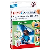 tesa Powerstrips POSTER - Doppelseitige Klebestreifen für Poster und Plakate - Selbstklebend und...