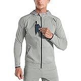 BROKIG Leichte Hoodie Herren,Schnelltrocknende Laufjacke Atmungsaktives Kapuzenpullover...