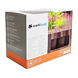 CellfasCellfast Gartenpalisade 4 ECO Rasenkante Braun – Natürlicher Look, Set 16 Stück,...