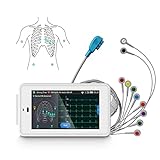Wellue Portable 6 12-Kanal-EKG-Gerät, Digitales EKG-Gerät mit Glasgow-Algorithmus zur...