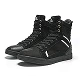BORLENI Motorradschuhe Herren Motorradstiefel Männer lässige atmungsaktive Leder motorrad sneaker...