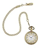 Widmann 10025 - Mechanische Taschenuhr mit Kette, Retro, Steampunk, Accessoire für Karneval,...