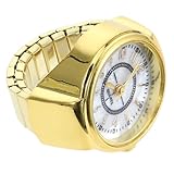 TOBBOMEY Stylische Mini Ringuhr Digital Quarzuhr für Damen und Herren Großes Display Praktisches...
