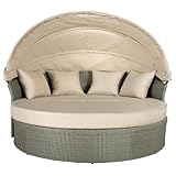 Riess Ambiente Outdoor Sonneninsel - Playa Living - 165cm - Natur - Polyrattan Aluminium - inklusive...