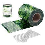Sunnylaxx PVC Sichtschutzstreifen Doppelstabmatten Zaun, 35m x 19 cm Buchsbaum, inkl. 20...