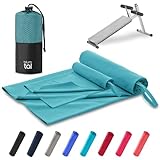 Blumtal Fitness Handtuch im 2er Set - Microfaser Sporthandtuch Fitnessstudio 180x90 cm + Mikrofaser...