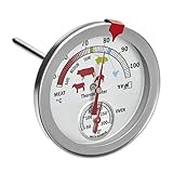 TFA Dostmann 141027 Analoges Braten-/ Ofenthermometer 14.1027, aus Edelstahl, hitzebeständig, mit...