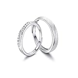 LOLIAS Paar Ringe 925 Sterling Silber Ring Trauringe Paar Ringe Damen Herren Ehering Hochzeitsringe...