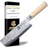 Jingseiho Damast Nakiri Messer 18cm aus 67-lagigem VG-10 Stahl, SGS-zertifiziert. Hochpräzises...