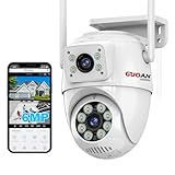 GUOANVISION Überwachungskamera 6MP Doppellinse Zwei-Wege-Sprachkommunikation IP66 wasserdicht WLAN...