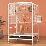 Geräumige Zimmervoliere für verschiedene Vögel - Robustes Design mit Ständer für...