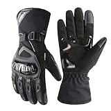 TAGVO Winter Motorrad Handschuhe, Warm Winddicht Wasserdicht, Vollständiger Fingerschutz...