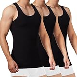 FALARY Sportunterhemden für Herren Tank Top Herren Baumwolle Männer Tanktops Unterhemd Herren...